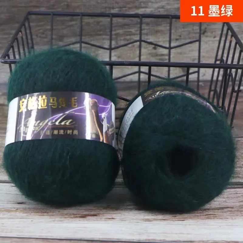 Fil de laine Mohair d'alpaga en peluche pour fil à tricoter, écharpe de pull 40 grammes/boule, fils épais de Lanas doux et chaud gonflés