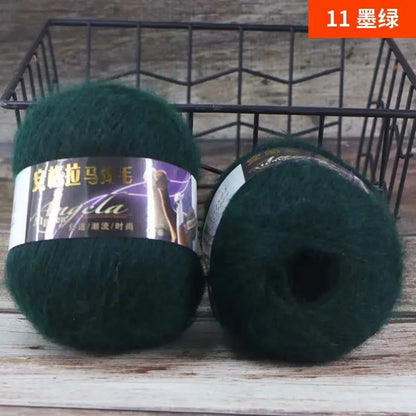 Fil de laine Mohair d'alpaga en peluche pour fil à tricoter, écharpe de pull 40 grammes/boule, fils épais de Lanas doux et chaud gonflés