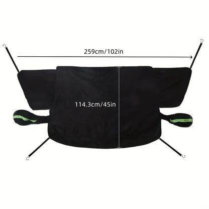 Couverture de neige de voiture d'hiver avec renfort magnétique, demi-couvercle, bouclier anti-gel et anti-neige pour pare-brise, Protection de véhicule automobile