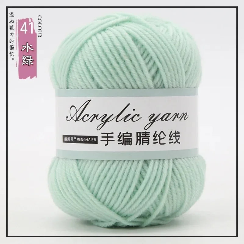 Fil tricoté en acrylique mélangé à 4 brins, avec crochet pour pull, chaussures, pantoufles, écharpe, démarreur tissé à la main pour débutants