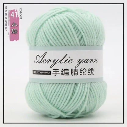 Fil tricoté en acrylique mélangé à 4 brins, avec crochet pour pull, chaussures, pantoufles, écharpe, démarreur tissé à la main pour débutants