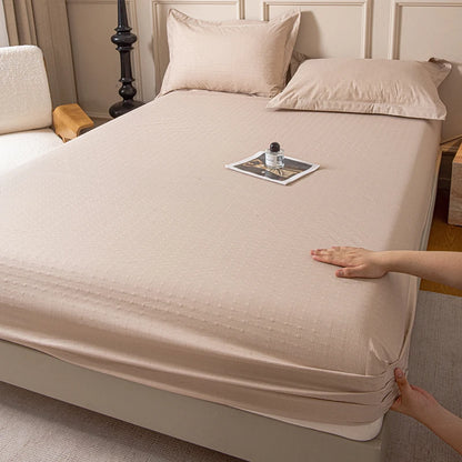Drap-housse avec bande élastique, couleur unie, housse de matelas douce pour lit simple, double, king, queen, 90/120/140/150/160/180x200cm