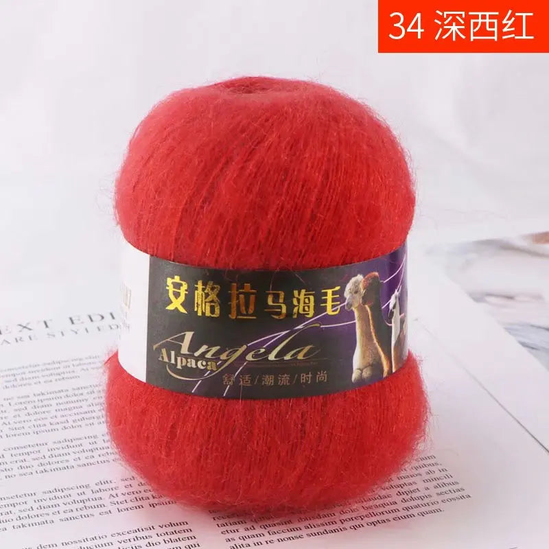 Fil de laine Mohair d'alpaga en peluche pour fil à tricoter, écharpe de pull 40 grammes/boule, fils épais de Lanas doux et chaud gonflés