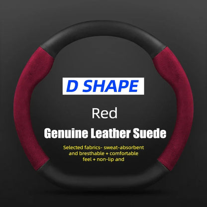 Juste de volant en cuir véritable pour Volkswagen, fibre de carbone, compatible avec VW CC Polo Bora Golf Jetta Lavida Lamando Magotan Passat