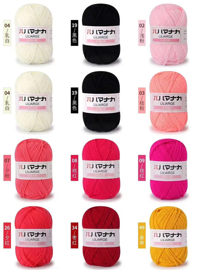 12 pièces 300g fil de lait fait à la main grossier bricolage tissage boule de fil pour pull chapeau écharpe et autres vêtements doux Crochet fil à tricoter