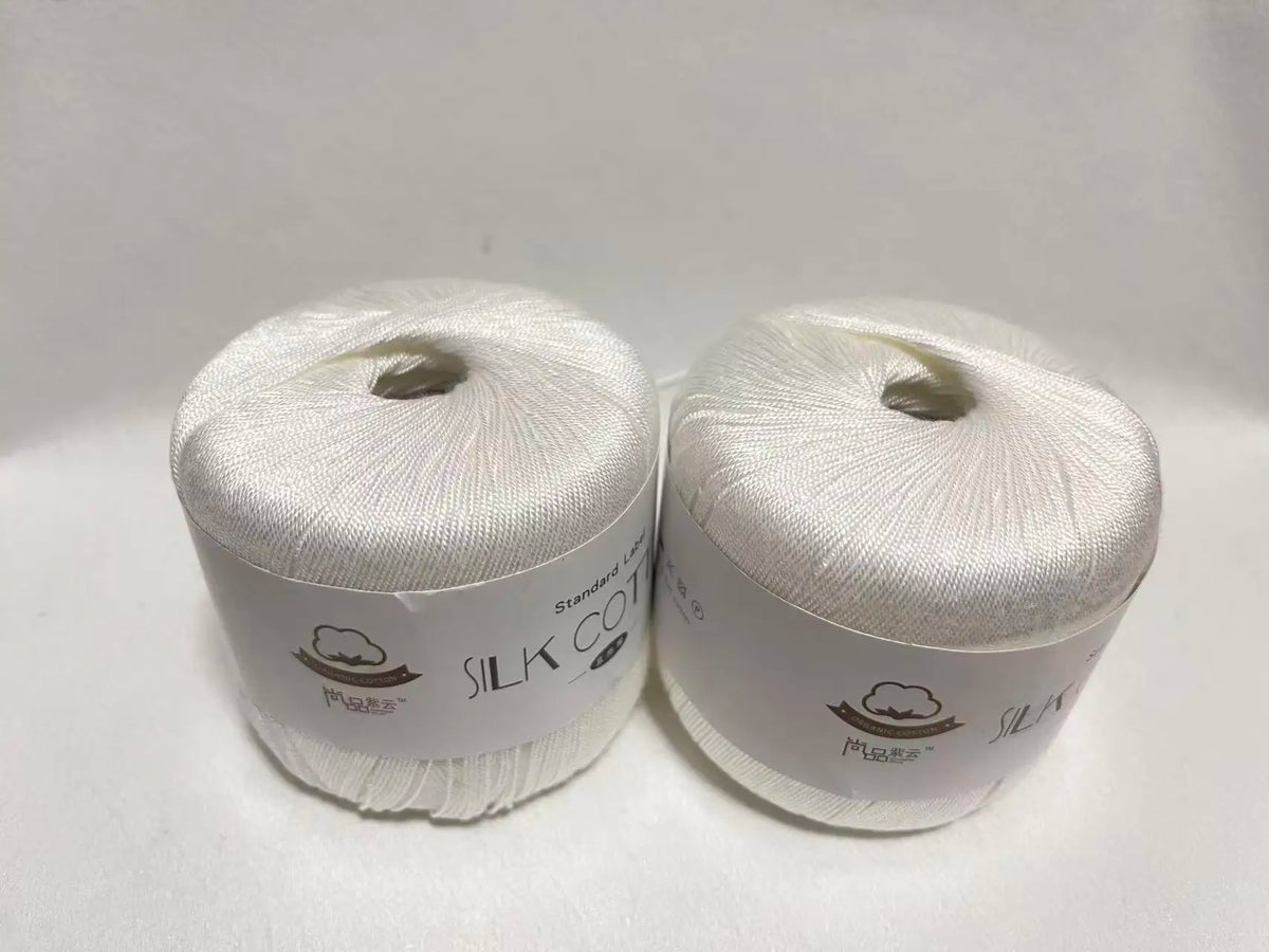 Nouveau 2 pièces noël soie dentelle coton lait Crochet fil bébé tricoté à la main chaud doux fil à tricoter pour le tricot à la main