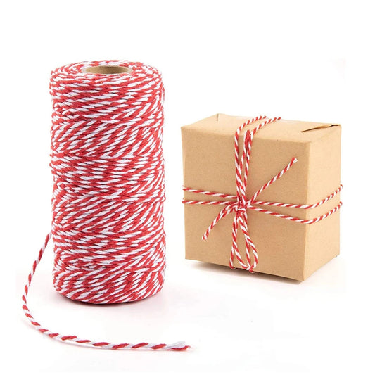 Corde torsadée en coton naturel pour la décoration intérieure, cadeau de bricolage fait à la main, ULcolorée, 2mm, 328 pieds