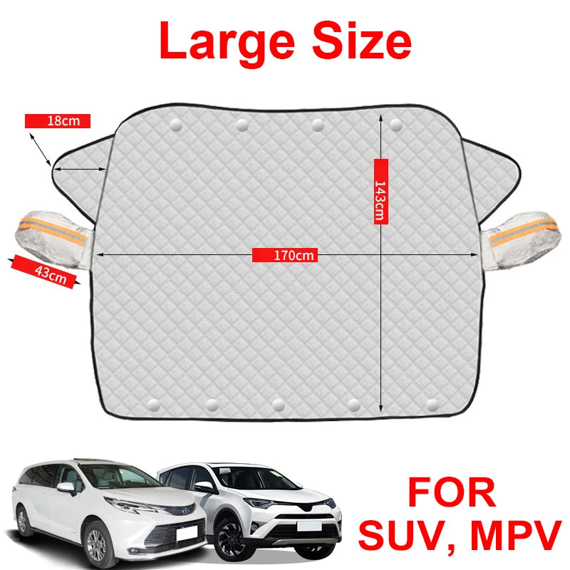 SEAMETAL pare-brise couverture de neige pour SUV/MPV grande taille pare-brise magnétique bouclier de neige Anti givré voiture pare-soleil couverture de Protection