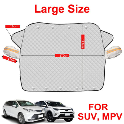 SEAMETAL pare-brise couverture de neige pour SUV/MPV grande taille pare-brise magnétique bouclier de neige Anti givré voiture pare-soleil couverture de Protection