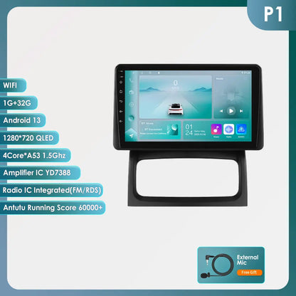 Hizpo-Autoradio Android, Navigation GPS, CarPlay, Stéréo, Unité principale, RDS, 4G, Limitation de l'autoradio, 2 Din, Renault Clio 2, 2000 - 2012