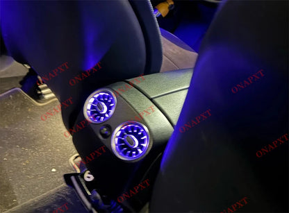 إضاءة محيطية لفتحات تهوية مرسيدس بنز C W205 GLC X253، إضاءة LED دوارة لمكبرات الصوت، غطاء مكبر الصوت بنمط التوربين