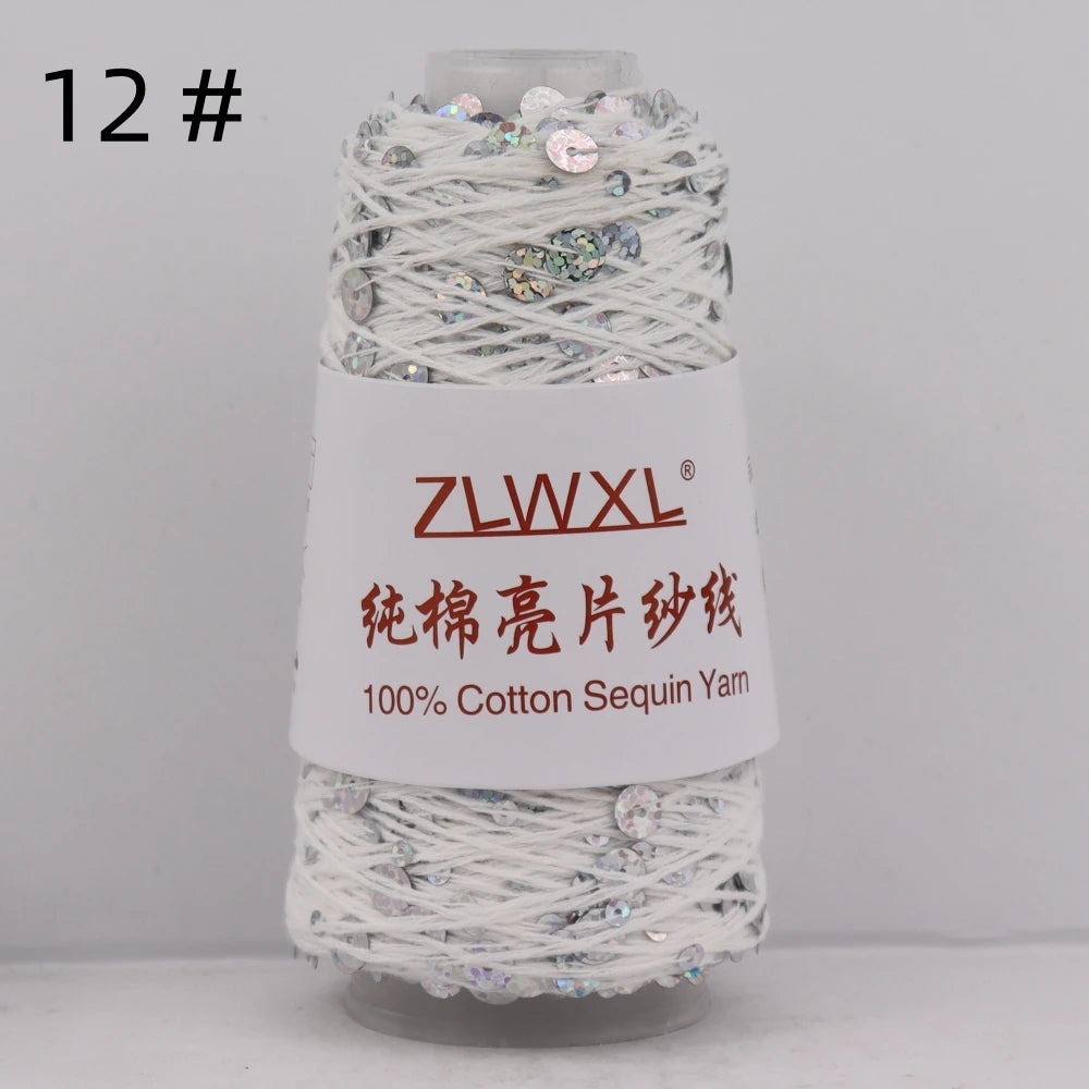 Fil à paillettes spécial 300, 900M, 100% coton, 6mm + 3mm, accessoires pour vêtements, bricolage, poupée de chiffon, fil à tricoter