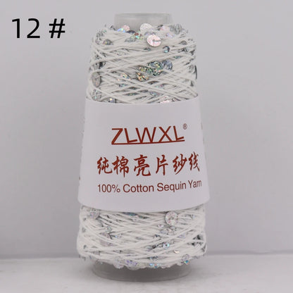 Fil à paillettes spécial 300, 900M, 100% coton, 6mm + 3mm, accessoires pour vêtements, bricolage, poupée de chiffon, fil à tricoter
