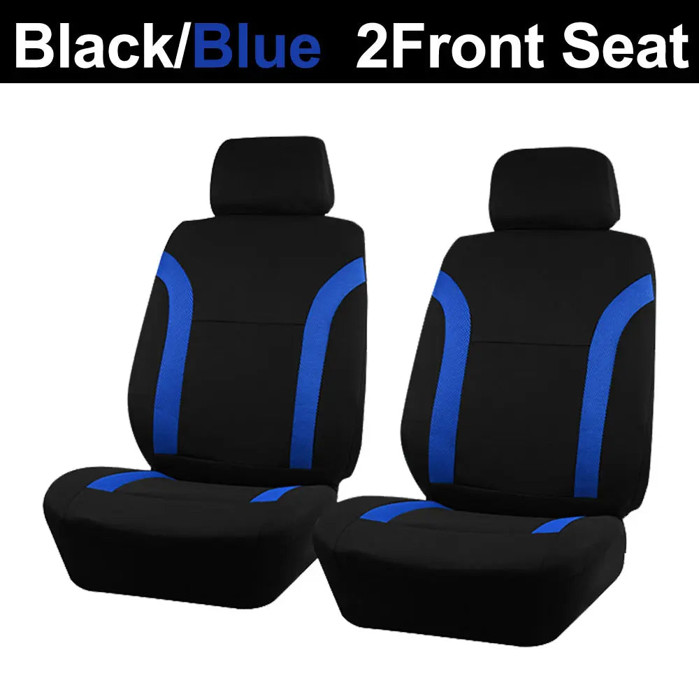 AUTO PLUS-Ensemble de Housses de Siège de Voiture Universelles en Polyester, Protection en Tissu Uni Bicolore, Accessoires Automobiles