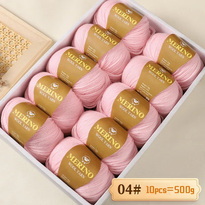 500 g de fil de laine d'alpaga mi-fin 212 de haute qualité, adapté au tricot de pulls, d'écharpes et de chapeaux, 10 écheveaux/paquet