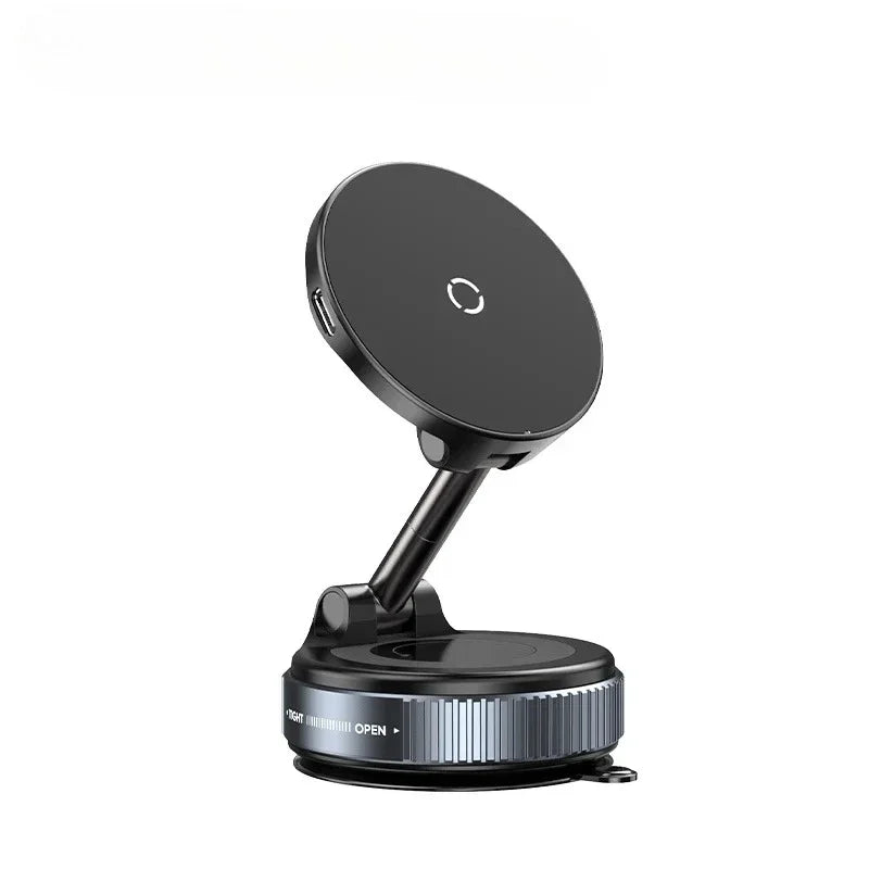 360 °   Ventouse à vide rotative pour iPhone série 12-17, charge rapide, chargeur sans fil magnétique Super puissant pour voiture, support pour téléphone