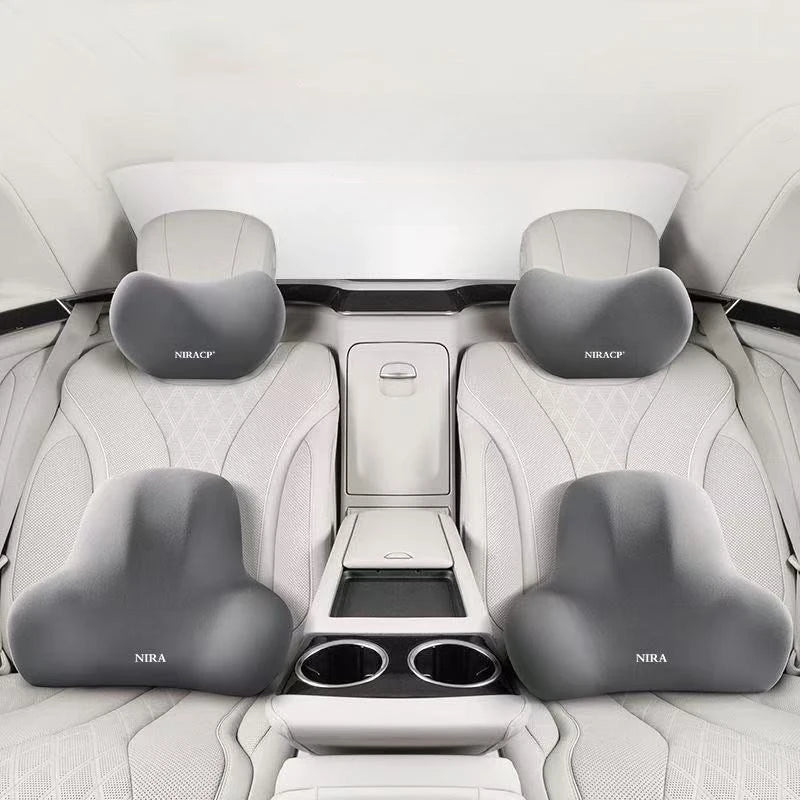 Oreiller de Protection du cou en mousse à mémoire de forme pour voiture, coussin de dossier lombaire, coussin d'appui-tête de voiture