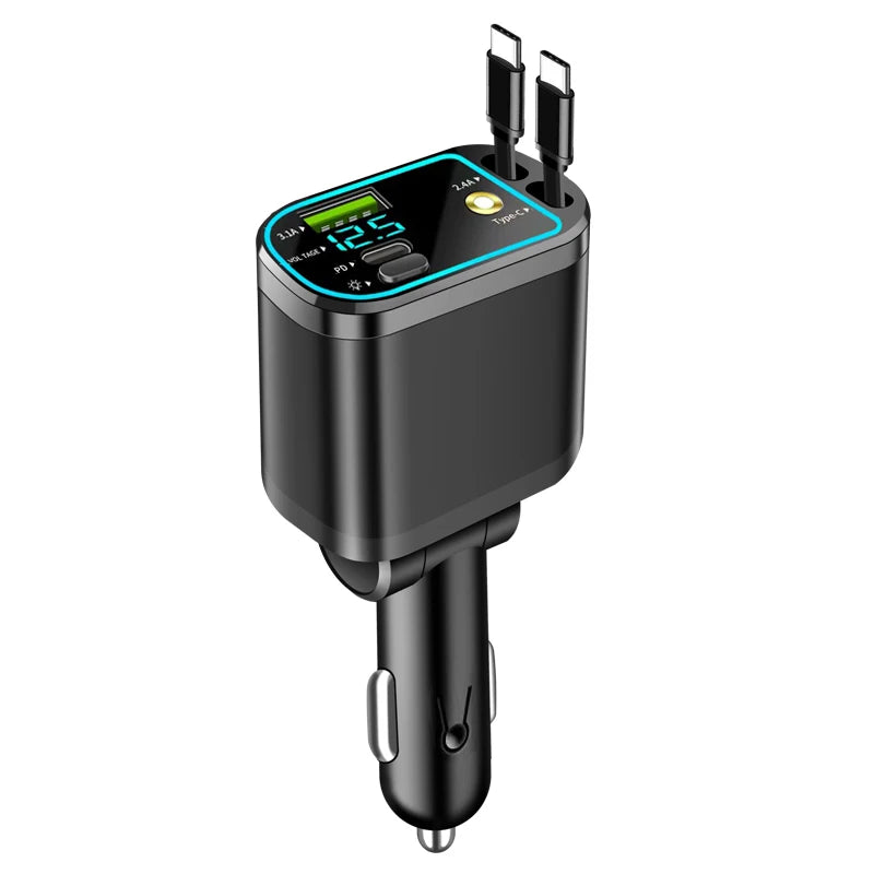 Chargeur de téléphone portable pour un à cinq véhicules, prenant en charge une charge ultra rapide, avec lumière ambiante et ciel étoilé