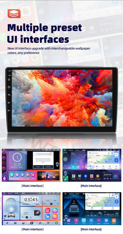 Autoradio multimédia vidéo avec navigation GPS Android16 CarPlay sans fil pour Ford New Transit 2009-2019 Focus 2005-2010