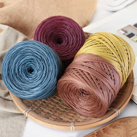 Fil en cuir synthétique mat Nappa 200g/rouleau, fil à tricoter et à crocheter pour sacs faits main et artisanat