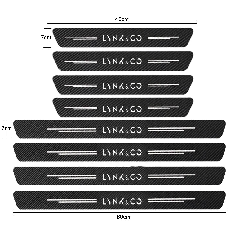 Autocollants de seuil de porte de voiture en Fiber de carbone, pour LynkCo Lynk & Co 05 06 5 6 Lynk Co 05 06 01 1, accessoires