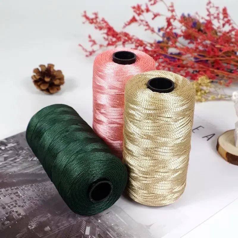 Fil de Crochet d'été en Satin, 100g/bobine, sangle conçue, fil fantaisie mélangé pour bricolage, chapeau, sac à main, pull, chapeau, 1 pièce