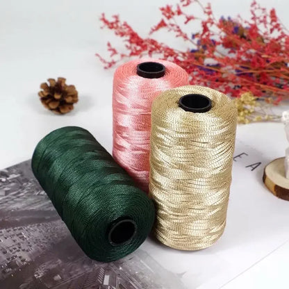 Fil de Crochet d'été en Satin, 100g/bobine, sangle conçue, fil fantaisie mélangé pour bricolage, chapeau, sac à main, pull, chapeau, 1 pièce