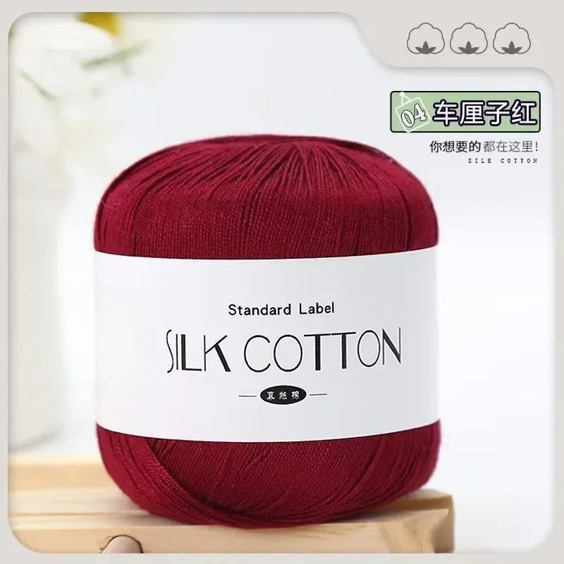 Fil à tricoter chaud et doux pour bébé, 50 g/pièce, dentelle de soie, coton, lait, Crochet, tricoté à la main, fournitures pour tricot à la main, point de croix