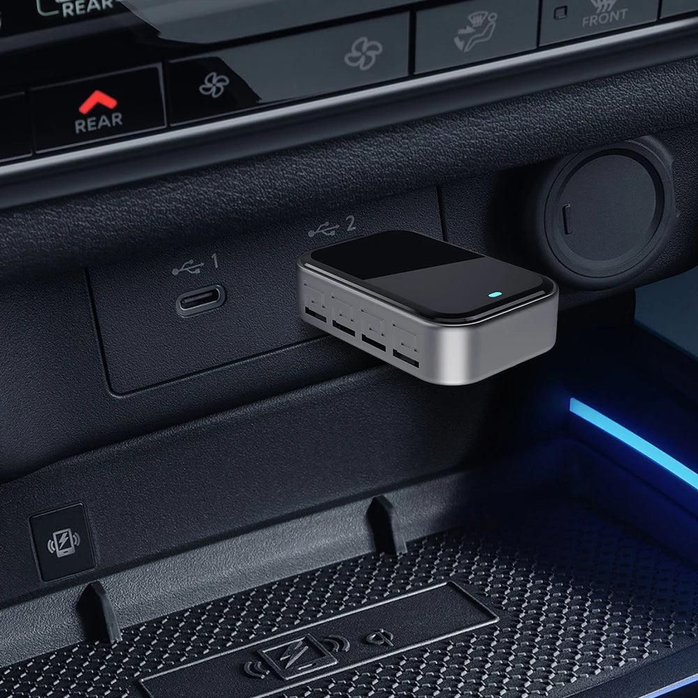 2 en 1 sans fil apple CarPlay Mini AI Box Bluetooth pour adaptateur de jeu de voiture universel Android Auto Dongle Plug & Play KowanKit 2026