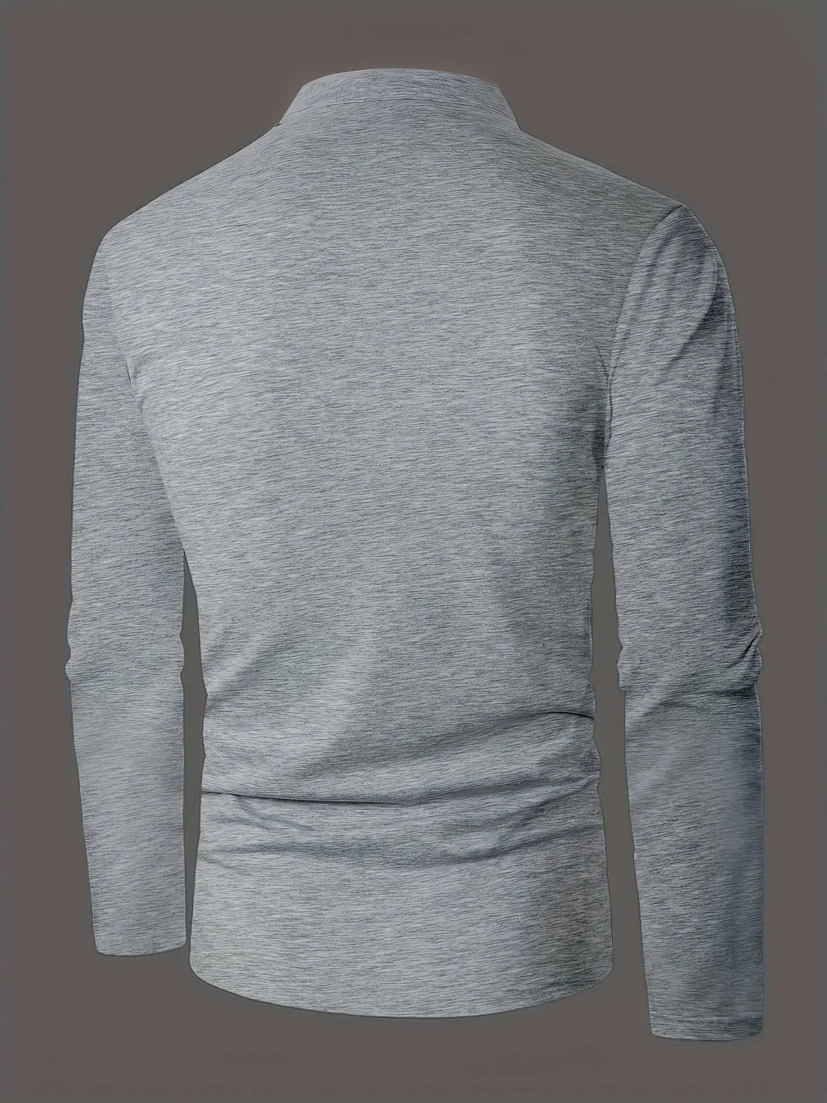 Un polo élégant à col rond pour hommes, uni épissé, adapté à porter à la maison en été, automne et hiver