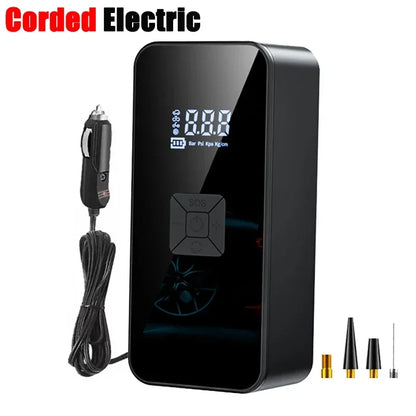 EADavid-Compresseur d'Air Portable Sans Fil/Filaire pour Voiture, Pompe de Gonflage pour Moto, Écran de Touriste, Affichage Numérique
