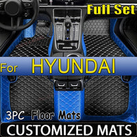 Tapis de sol de voiture en cuir sur mesure pour HYUNDAI, tapis, tapis, repose-pieds, accessoires, détails intérieurs, coupé Genesis, Fête 20, Fête 25, Fête 35