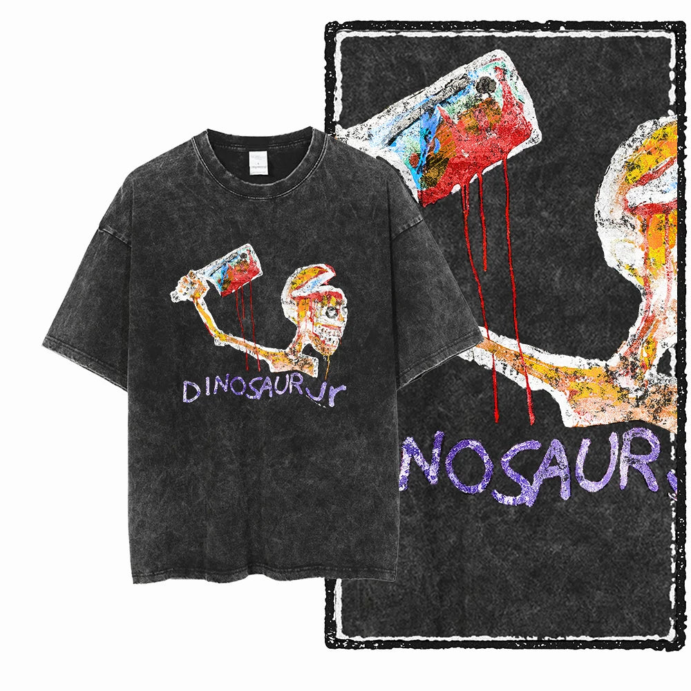 U1 STREE THEME graphique exclusif unisexe coton lavé à l'acide t-shirt Cool Vintage Streetwear hommes t-shirts grande taille t-shirt pour hommes