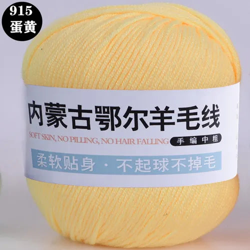 Fil de laine pour enfants, crochet à la main pour chapeaux, écharpes, chandails, optique moyenne, doux pour la peau, doux, 6 rôles, 100 g/ensemble