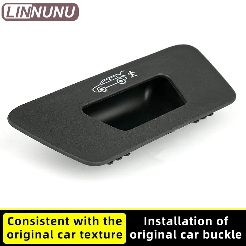 LINNUNU couvercle de commutateur de déverrouillage du couvercle du coffre adapté pour Lynk & co 01 bouton de coffre interne trappe arrière serrure hayon hayon hayon poignée de verrouillage