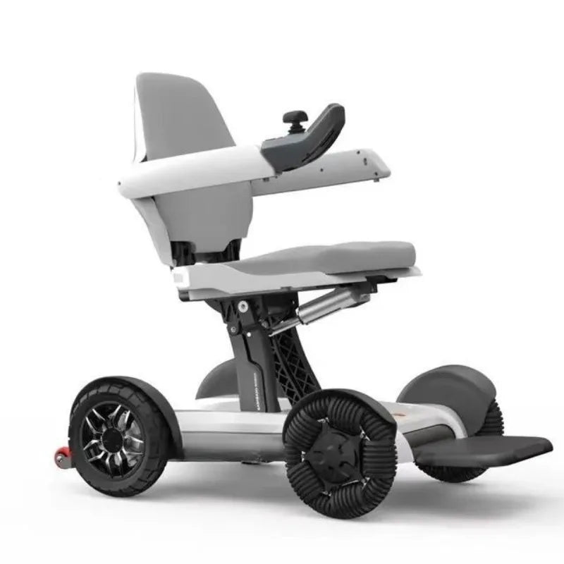 Fauteuil roulant électrique pliant automatique avec télécommande pour téléphone portable, scooter à quatre roues handicapé