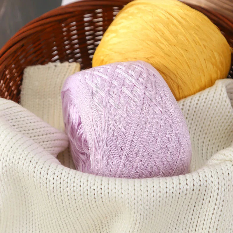 Fil de coton de bambou 100g pour tricoter le fil de coton, ligne Croche, tissu en soie de styliste, frais en été, fil pour bébé tricoté
