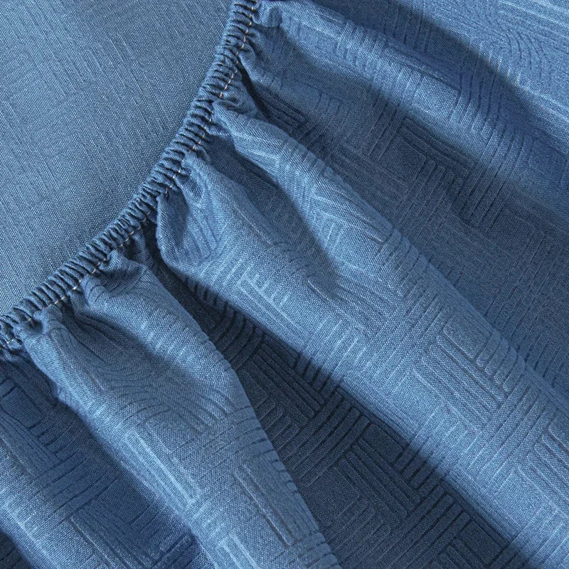 Housse de matelas unie douce pour la maison, drap-housse avec bande élastique pour lit simple, double, king, queen 90/120/150/180/200CM
