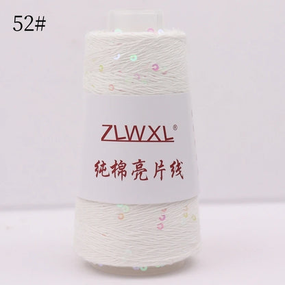   Блэк – fil de coton à paillettes, 100g, 800M, 3mm, décoration tricotée, crochet à la main, tricot jaune