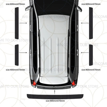 Autocollants de coffre en Fiber de carbone, 4/5 pièces, pour voiture Geely Zeekr LYNK & CO Azkarra Monjaro Atlas Pro Coolray Tugella, décor de seuil de porte