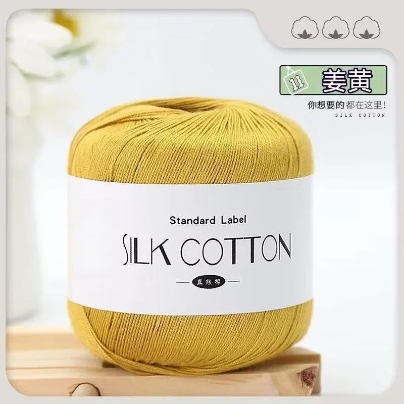 Fil à tricoter chaud et doux pour bébé, 50 g/pièce, dentelle de soie, coton, lait, Crochet, tricoté à la main, fournitures pour tricot à la main, point de croix