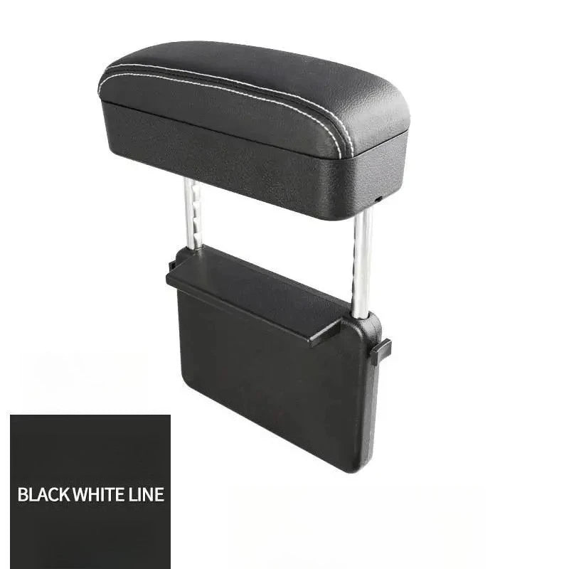 Boîte d'accoudoir de voiture universelle, Support de coude, Console centrale réglable, accessoires de voiture, organisateur d'espace de siège en cuir