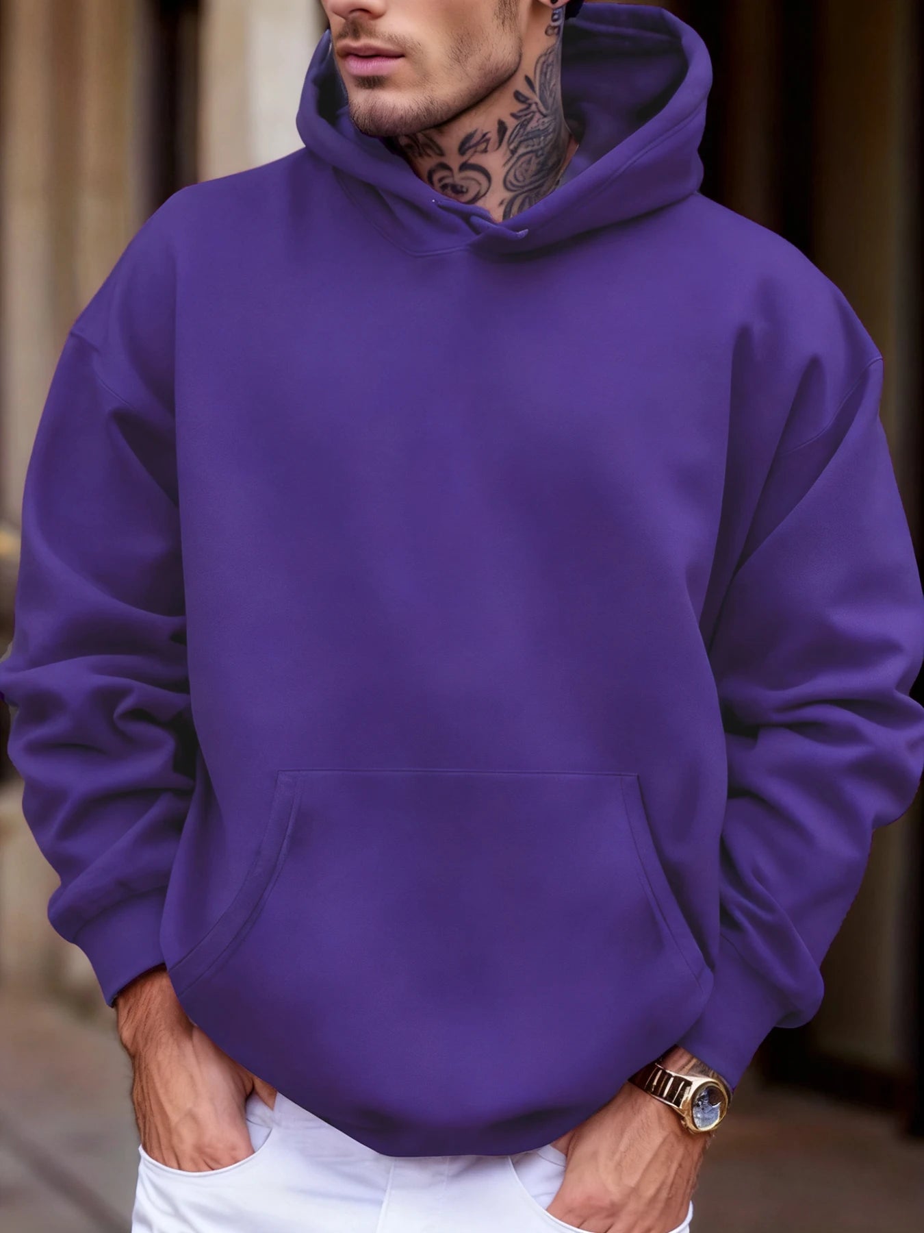 Sweat-shirt à capuche pour homme, doux et solide, confortable, avec poches en polaire, basique, chaud, Streetwear, décontracté, ample, unisexe, automne