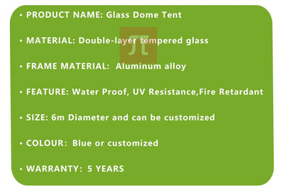 Tente dôme en verre de luxe de Style moderne pour 2-3 personnes, cadre en aluminium, tente extérieure en verre trempé pour fête, hôtel Igloo