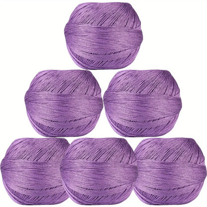 خيوط دانتيل رقم 7، خيوط كروشيه يدوية الصنع، شال كروشيه وتريكو، قميص مخرم، سترة ناعمة، صيف وربيع، 6 قطع