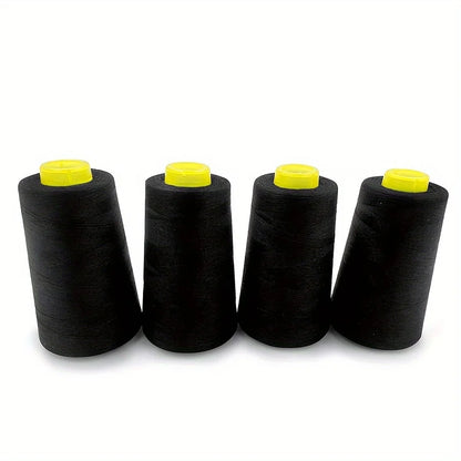 Fil à coudre pagode 3000, adapté à la Machine à coudre polyvalente, matériau en Polyester, 40/2 noir ou blanc, 4 pièces