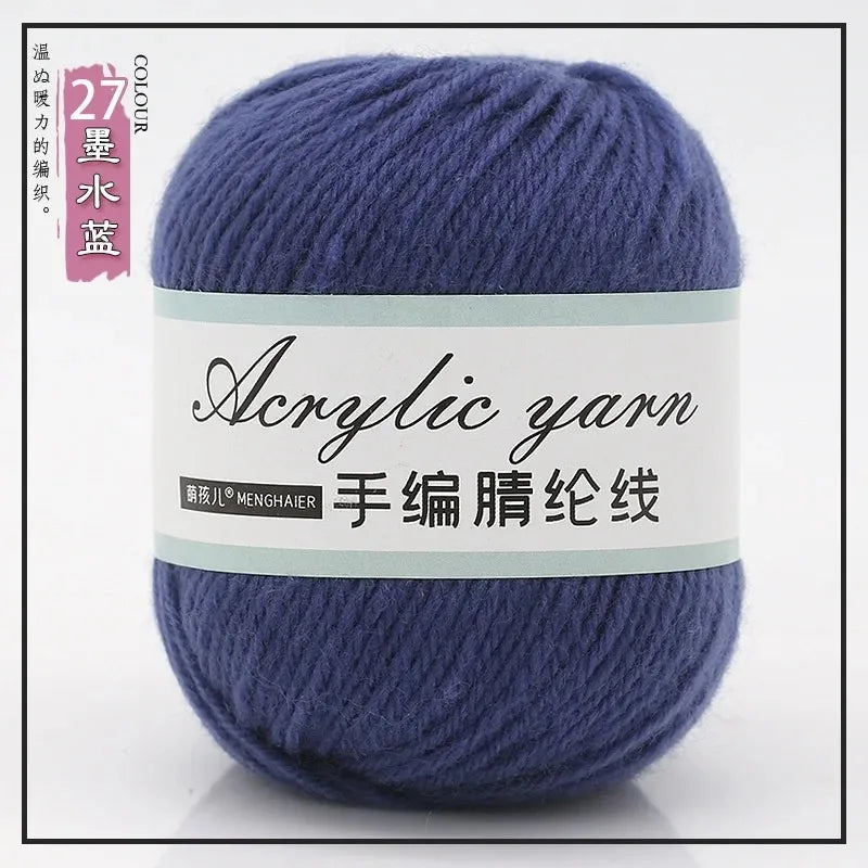 Fil tricoté en acrylique mélangé à 4 brins, avec crochet pour pull, chaussures, pantoufles, écharpe, démarreur tissé à la main pour débutants
