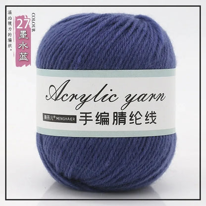 Fil tricoté en acrylique mélangé à 4 brins, avec crochet pour pull, chaussures, pantoufles, écharpe, démarreur tissé à la main pour débutants