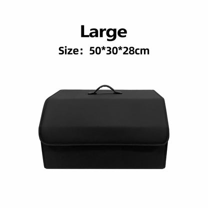 Boîte de rangement en cuir PU, organisateur de rangement de coffre de voiture pliable polyvalent, organisateur de coffre de voiture, rangement d'accessoires automobiles