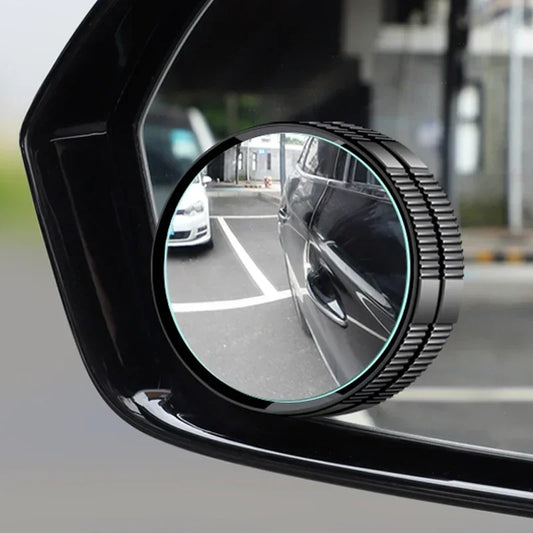 Miroir d'angle mort convexe pour voiture, 2 pièces, ventouse HD, grand Angle de 360 degrés, rétroviseur rond Extra auxiliaire réglable, accessoires